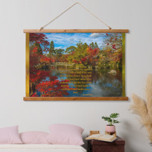 Isaiah 43:2 Wood Topped Wall Tapestry