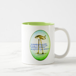 Isaiah 52:7- How beautiful on the mountains Two-Tone Coffee Mug