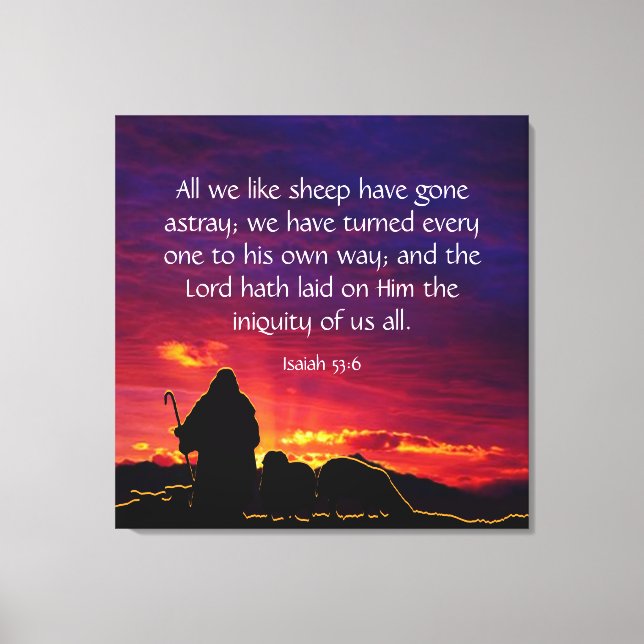 Isaiah 53:6 canvas print (Front)