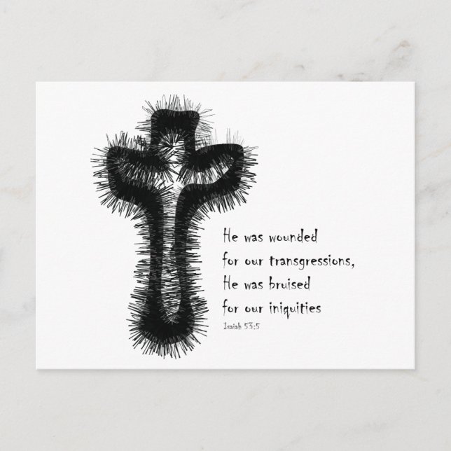 Isaiah-53 - Cross / Christian Witness Postcard (Front)