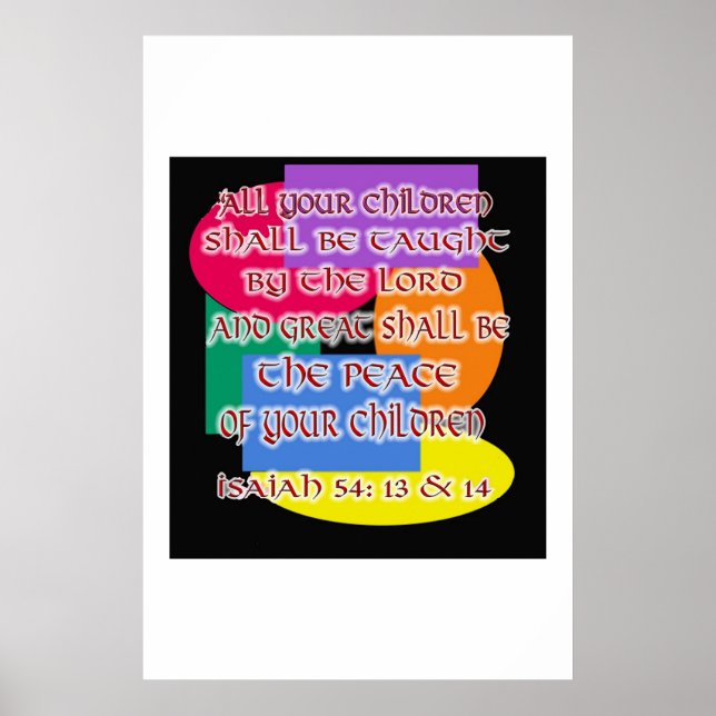 Isaiah 54 13 & 14 poster (Front)