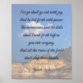 Isaiah 55:12, Bible Verse Poster