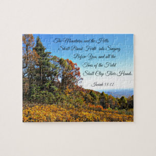 Isaiah 55:12 The mountains and the hills shall... Jigsaw Puzzle