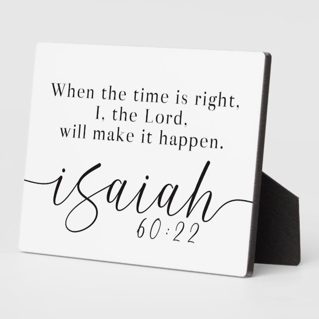 Isaiah 60:22 Farmhouse Bible Scripture Sign Plaque (Side)