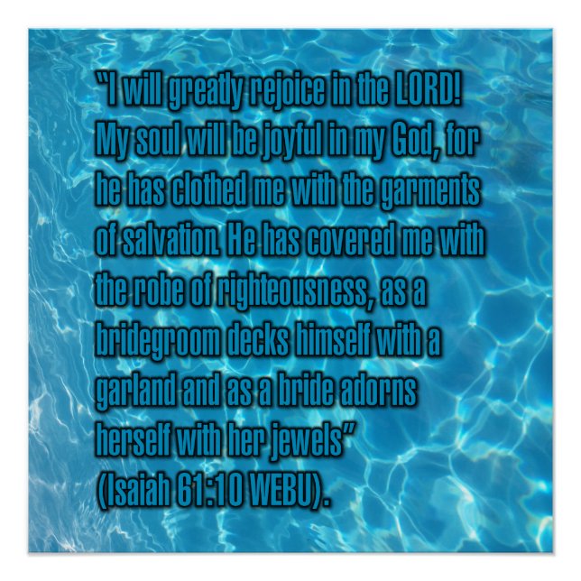 Isaiah 61:10 WEBU Poster (Front)