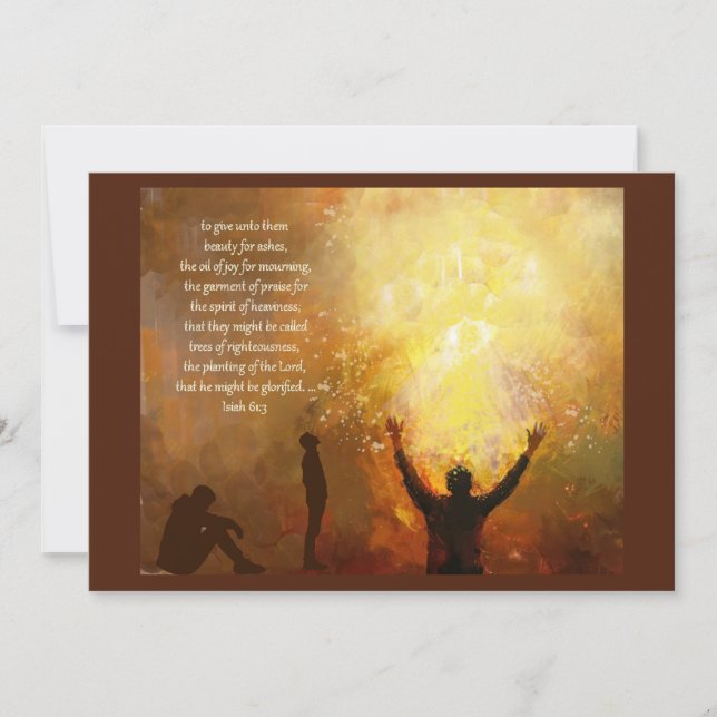 Isaiah 61:3 Scripture Christian Inspirational  Card (Front)