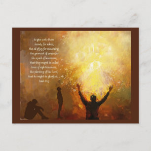 Isaiah 61:3 Scripture Christian Inspirational Postcard
