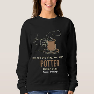 Isaiah 64:8 Potter and Clay Minimalist Line Art  Sweatshirt