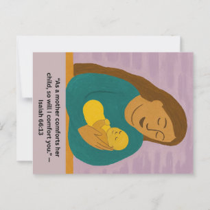 Isaiah 66:13 Comforting Mother and Baby Postcard