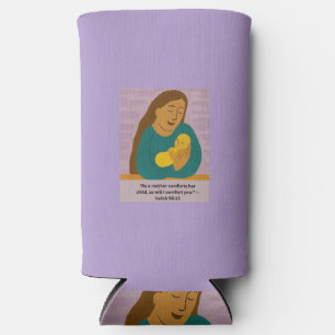 Isaiah 66:13 Comforting Mother and Baby Postcard Seltzer Can Cooler