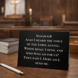 Isaiah 6:8 Here Am I, Send Me Christian Missions Postcard