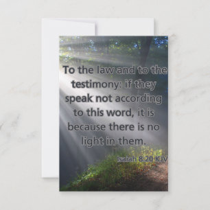 Isaiah 8:20 KJV Bible Scripture Pic Greeting Card