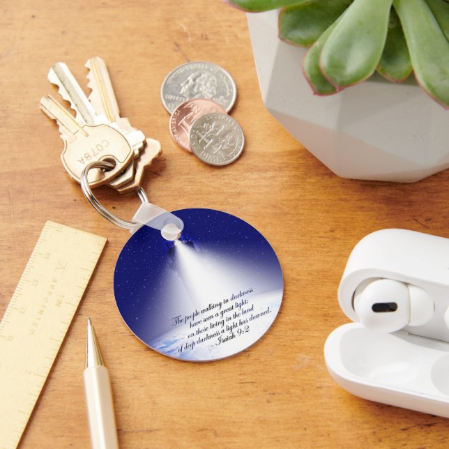Isaiah 9:2 Christmas Photo Key Ring (Desk)