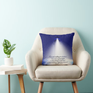 Isaiah 9:2 Christmas Throw Pillow