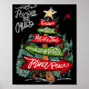 Isaiah 9_6 And He Will Be Called Jesus Christmas C Poster