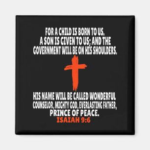 Isaiah 9_6 Bible Verses Scripture Magnet