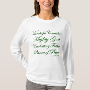 Isaiah 9:6 Christian Christmas Scripture Long T-Shirt