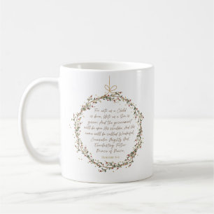 Isaiah 9:6 Christmas Bible Verse Coffee Mug