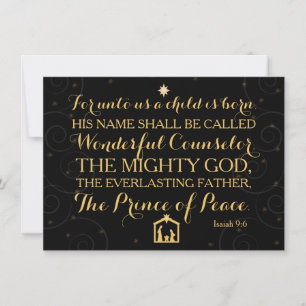 Isaiah 9:6 For Unto Us A Child Is Born Invitation