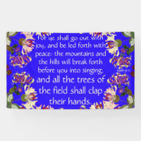 Isaiah Go Forth with Joy Church Christian Banner