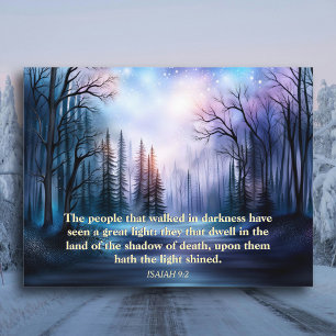 Isaiah Verse Rustic Woodland Christian Christmas Holiday Postcard