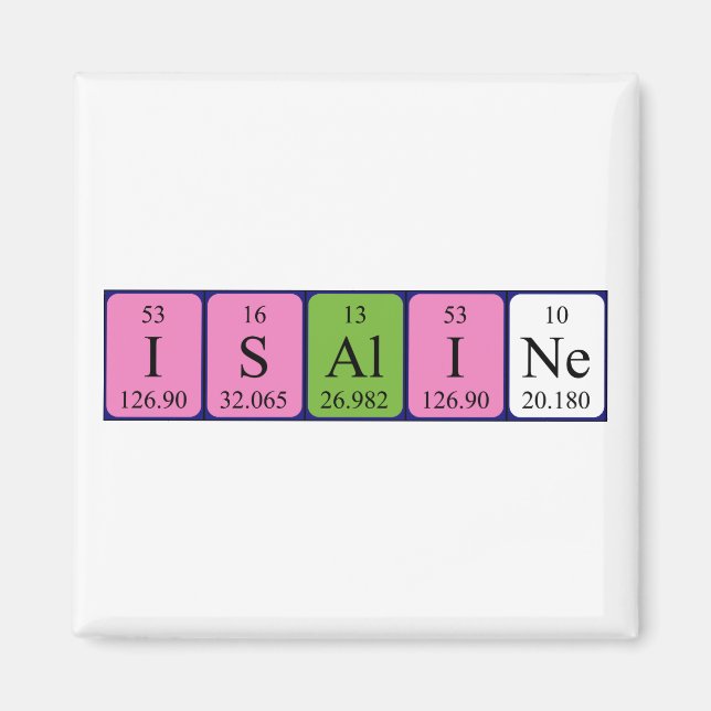 Isaline periodic table name magnet (Front)