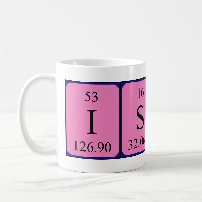 Isamar periodic table name mug (Left)