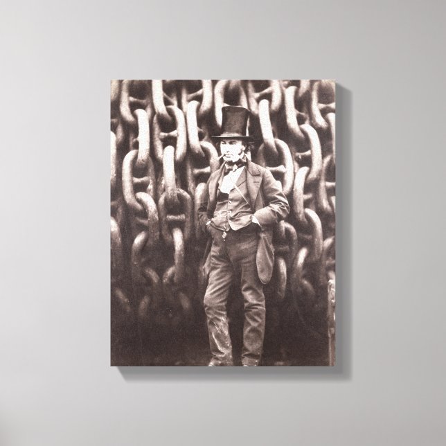 Isambard Kingdom Brunel, standing in front of the Canvas Print (Front)
