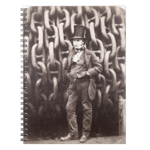 Isambard Kingdom Brunel, standing in front of the Spiral Notebook
