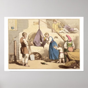 Isba, etched by the artist, published 1803 (colour poster