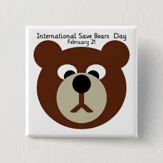 ISBD BROWN BEAR 15 CM SQUARE BADGE