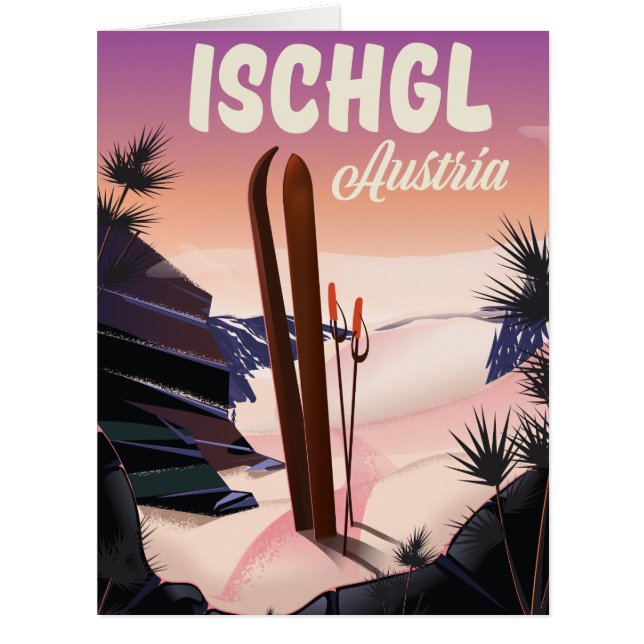 Ischgl Austria vintage ski poster. (Front)