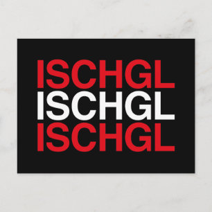ISCHGL Austrian Flag Postcard