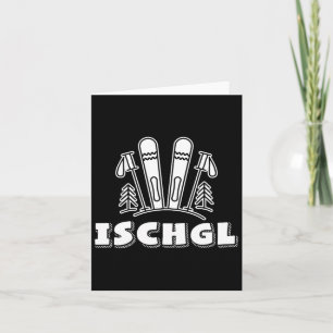 Ischgl Skiers Winter Sports Skiing Snowboarding Au Card