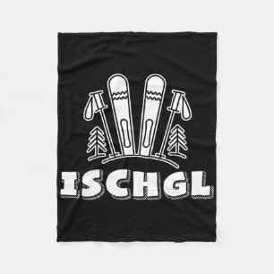 Ischgl Skiers Winter Sports Skiing Snowboarding Au Fleece Blanket