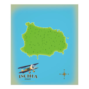 Ischia Italy travel poster
