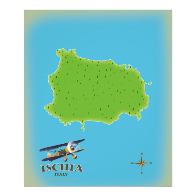 Ischia Italy travel poster (Front)