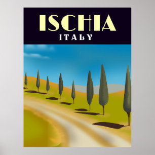 Ischia Italy travel poster