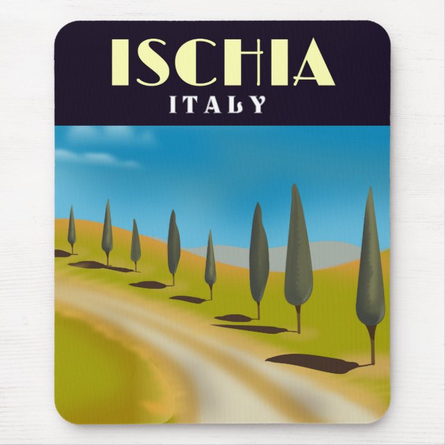 Ischia Italy travel poster Mouse Pad (Front)