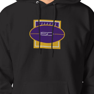 ISD End Zone Purple Gold Football Retro Hoodie