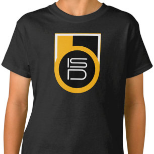 ISD Kid's Black Gold Streetwear Logo Retro T-Shirt