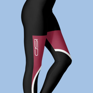 ISD Red White Sportswear Fitness Retro  Leggings