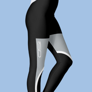 ISD Silver White Sportswear Fitness Retro  Leggings