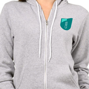 ISD Women's Turquoise Logo-type Retro  Hoodie