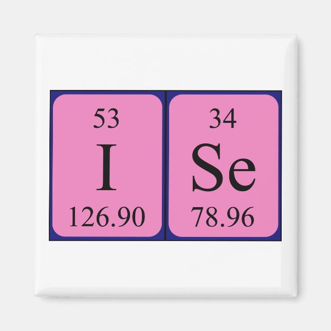 Ise periodic table name magnet (Front)