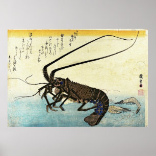 Iseebi & Ebi - Hiroshige's Japanese Fish Print