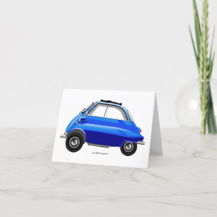 Isetta Bubble car greeting card. Thank You Card