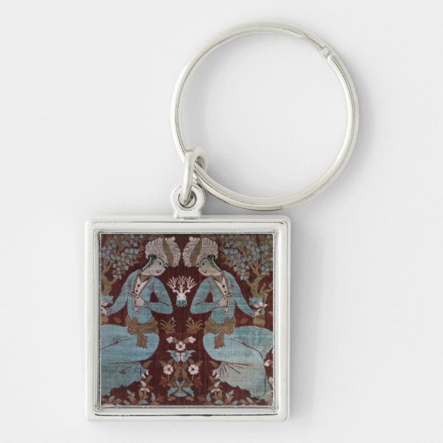 Isfahan style panel, Persian, 17th century (silk) Key Ring (Front)