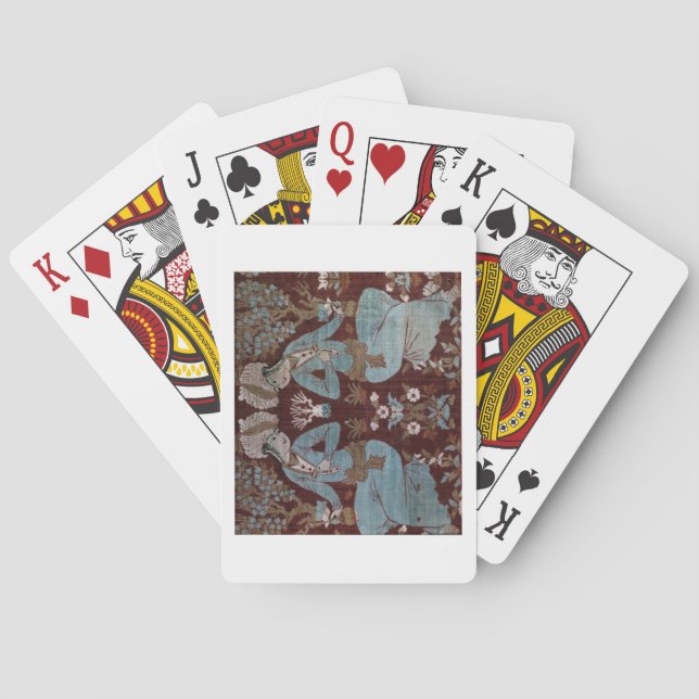 Isfahan style panel, Persian, 17th century (silk) Playing Cards (Back)