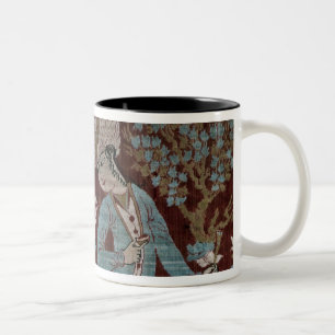 Isfahan style panel, Persian, 17th century (silk) Two-Tone Coffee Mug